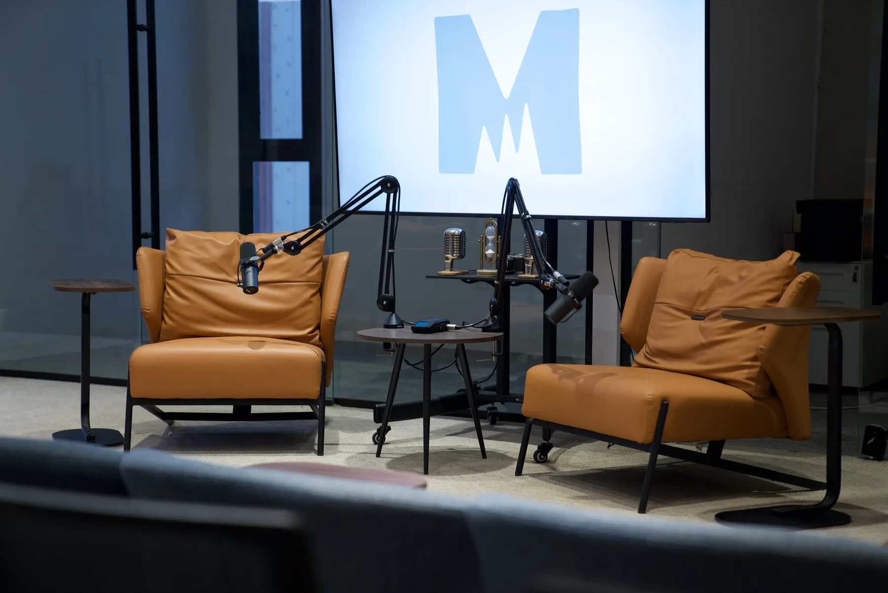 The podcast studio